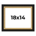 thumbnail image 1 of 18x14 Frame Gold Real Wood Picture Frame Width 2.25 Inches | Interior Frame Depth 0.5 Inches |, 1 of 8