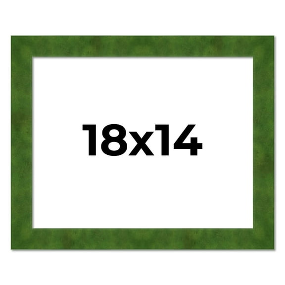 18x14 Frame Green Burl Solid Wood Picture Frame | 1.75 Inches Moulding Width | Interior Frame Depth