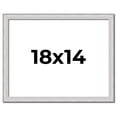 thumbnail image 1 of 18x14 Frame Silver Inner Slope Bevel Picture Frame | 1 Inch Moulding Width | 0.75 Inch Rabbet Depth, 1 of 8