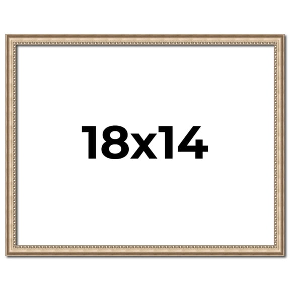 18x14 Frame Silver Real Wood Picture Frame Width 0.75 Inches | Interior Frame Depth 0.5 Inches |