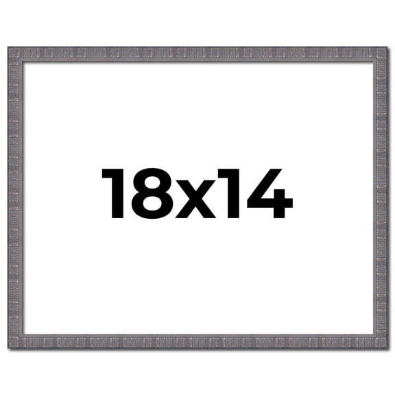 18x14 Frame Slate Blue Distressed Rustic Solid Wood Picture Frame | 0.75 Inch Moulding Width |