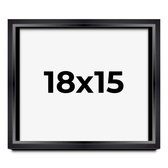 18x15 Black Shadowbox Frame - Interior Size 18x15 by 1.5 Inches - Made to Display Items Up To 1.5 Inches Deep