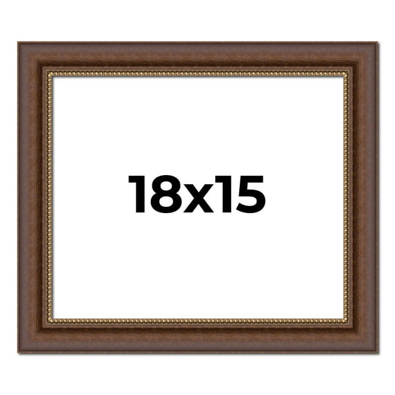 18x15 Copper and Brown Real Wood Picture Frame Width 2 inches | Interior Frame Depth 0.5 inches |