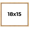 thumbnail image 1 of 18x15 Frame Beaded Gold Solid Wood Picture Frame | 0.75 Inches Moulding Width | Liscio Oro, 1 of 8