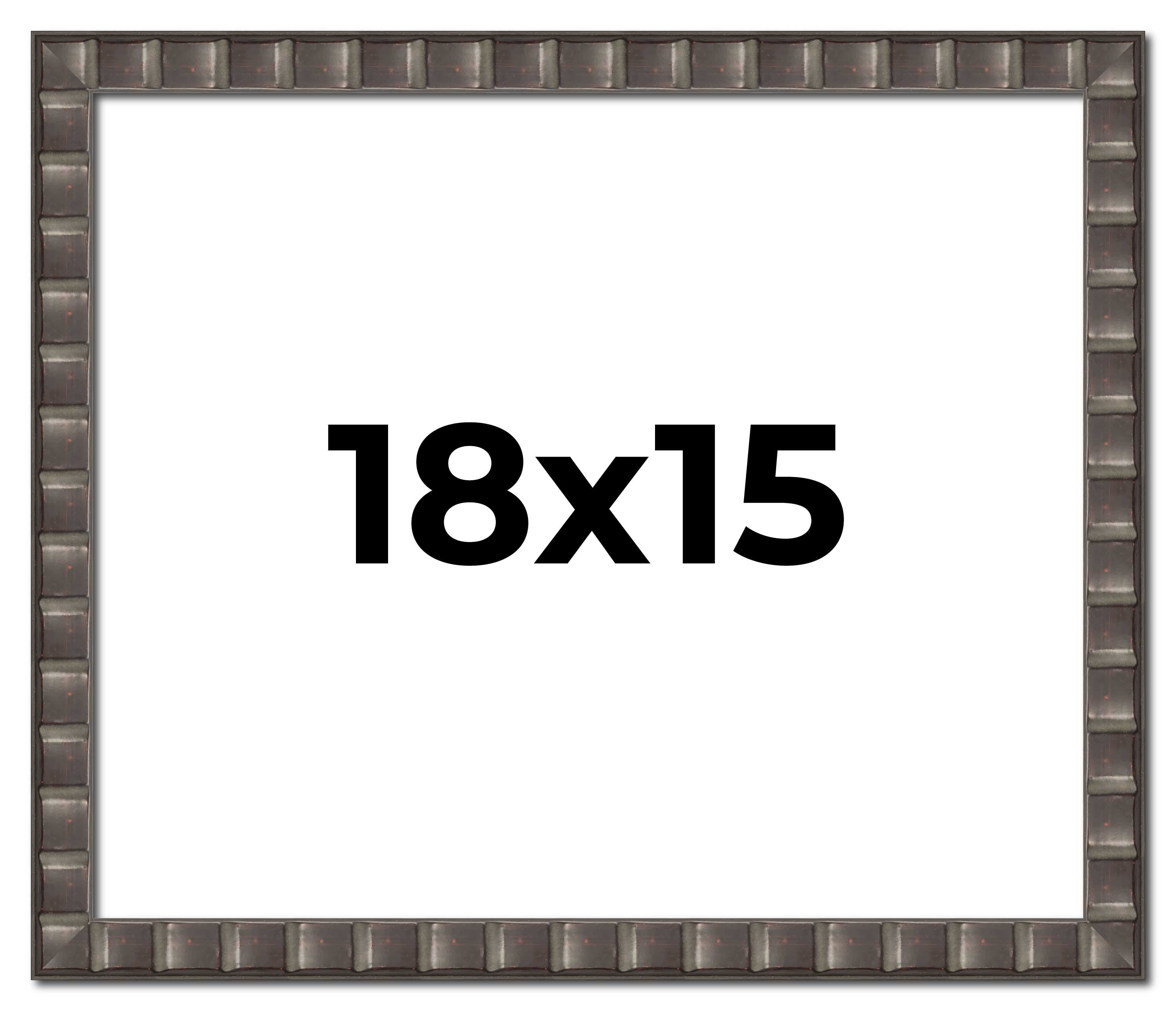 18x15 Frame Black Brown Chestnut Mosaic Solid Wood Picture Frame | 1. ...