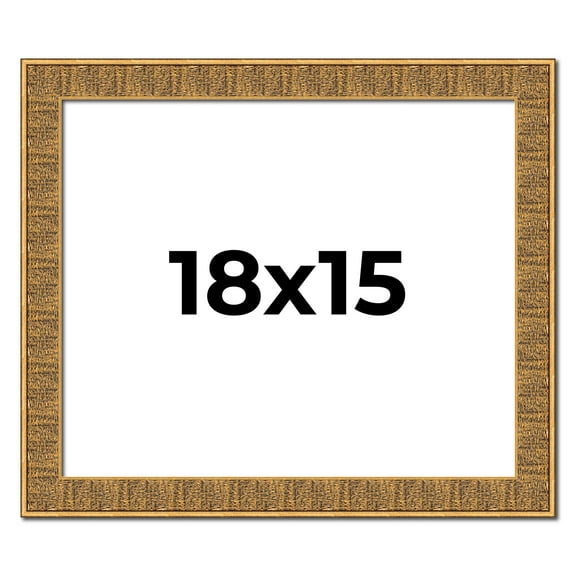 18x15 Frame Black and Gold Distressed Solid Wood Sonoma Picture Frame | 1.625 Inch Moulding Width |