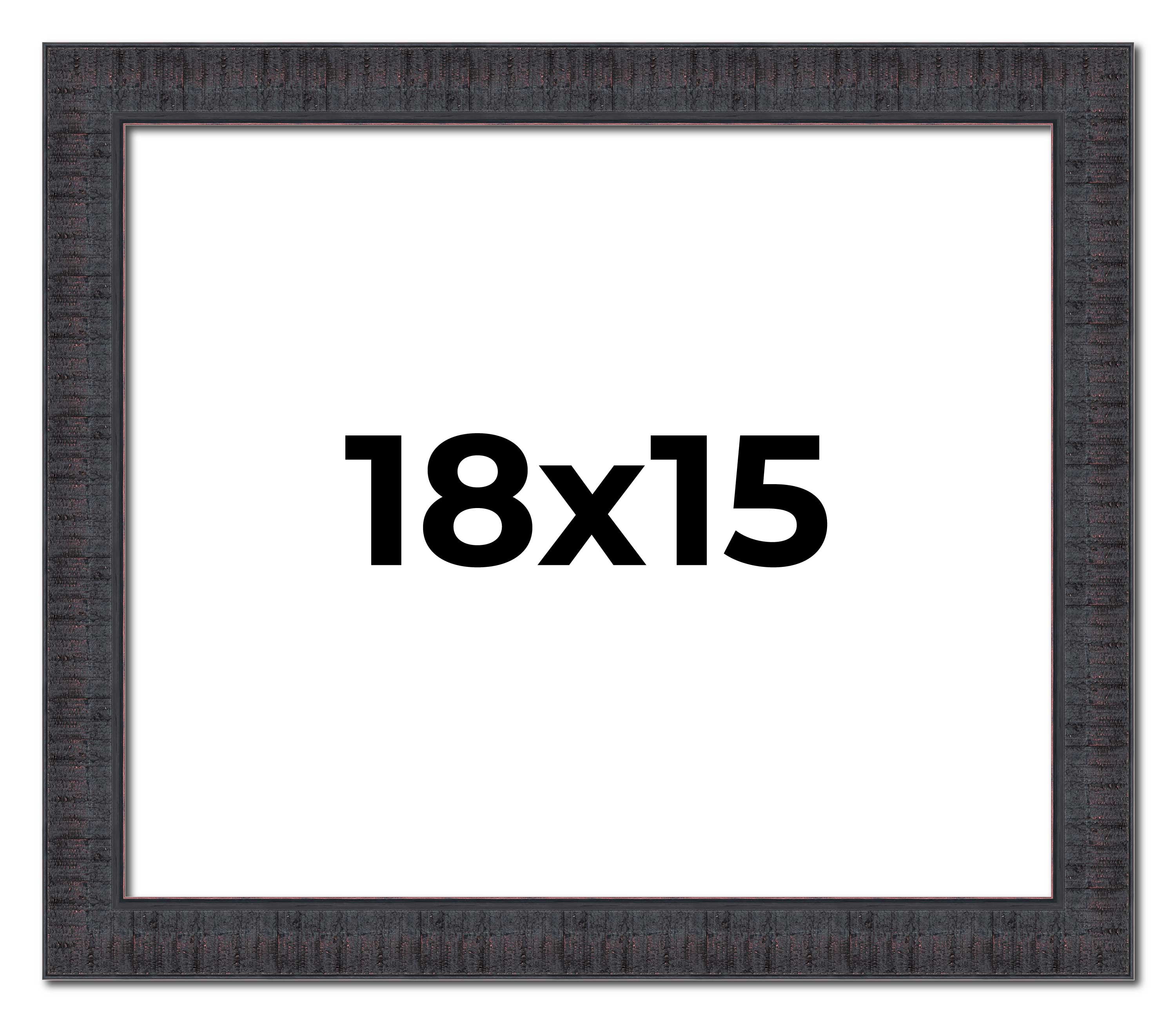 18x15 Frame Brown Rustic Solid Wood Picture Frame 1.5 Inches Wide ...