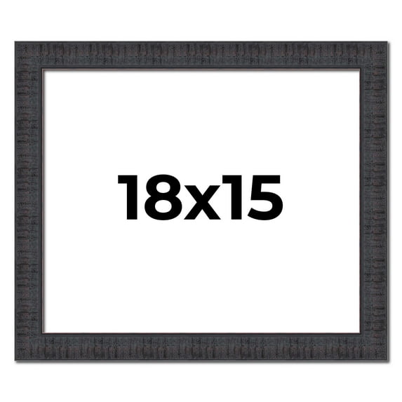 18x15 Frame Brown Rustic Solid Wood Picture Frame 1.5 Inches Wide | Interior Frame Depth 0.5 Inches