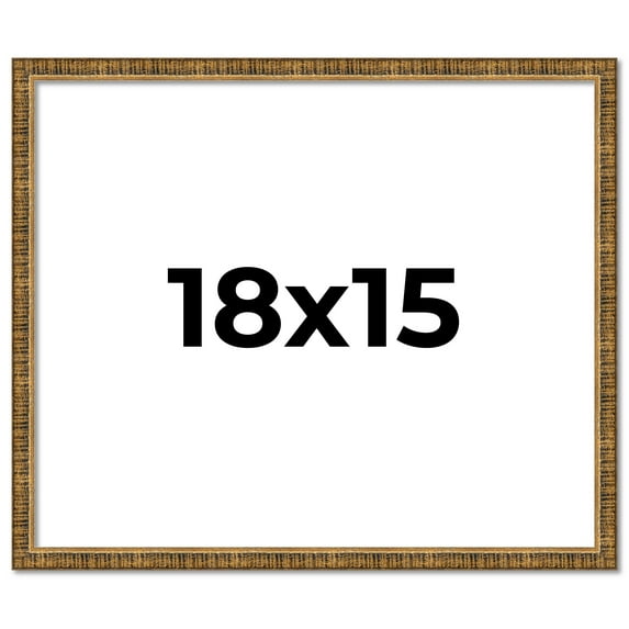 18x15 Frame Gold Kingsley Distressed Solid Wood Picture Frame Width 0.75 Inches | Interior Frame