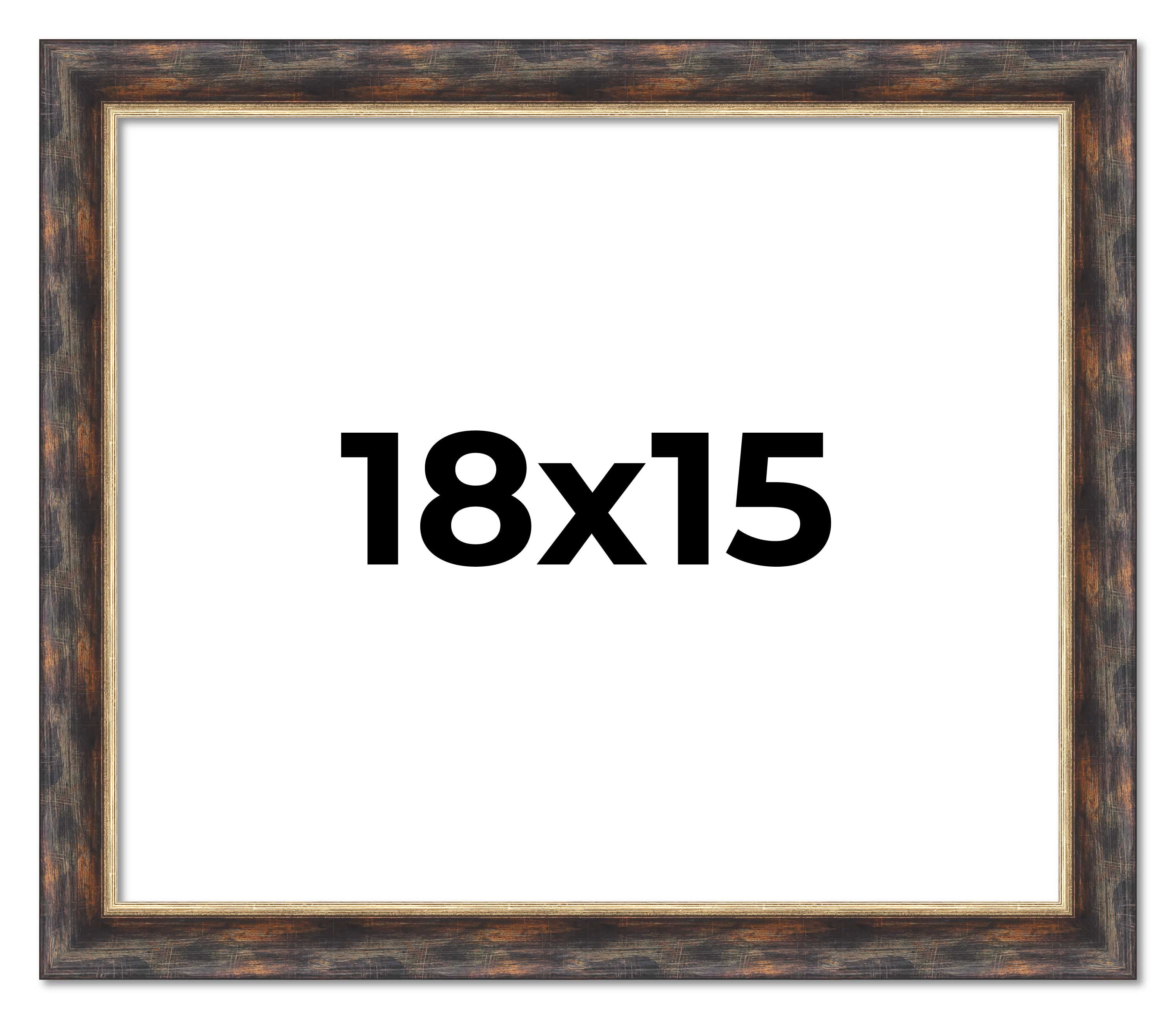18x15 Frame Gold Real Wood Picture Frame Width 1.5 inches | Interior ...
