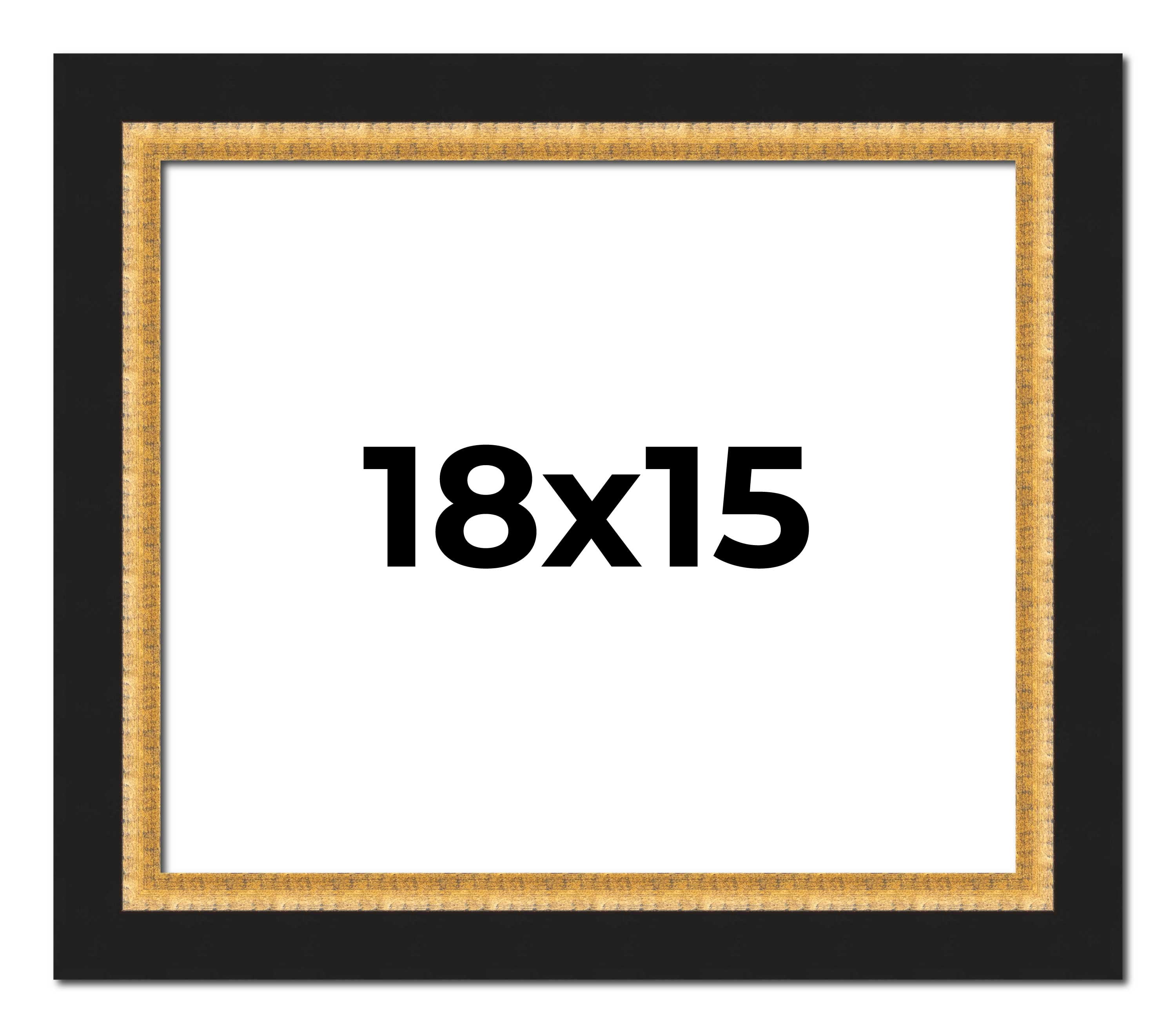 18x15 Frame Gold Real Wood Picture Frame Width 2.25 Inches | Interior ...