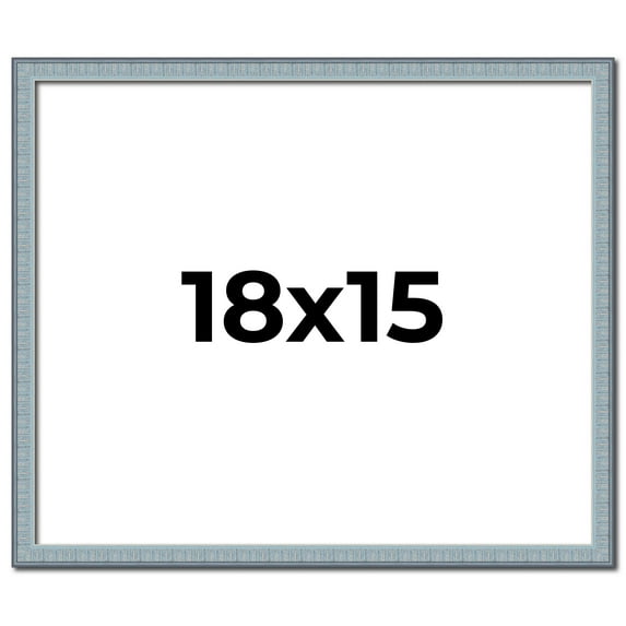 18x15 Frame Rustic Sky Blue Solid Wood Picture Frame | 0.75 Inch Moulding Width |Includes UV