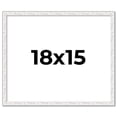 thumbnail image 1 of 18x15 Frame White Real Wood Picture Frame Width 0.75 inches | Interior Frame Depth 0.5 inches |, 1 of 8