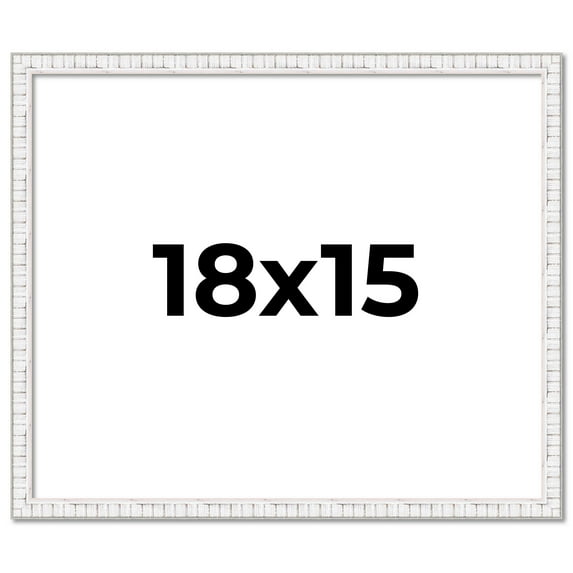 18x15 Frame White Real Wood Picture Frame Width 0.75 inches | Interior Frame Depth 0.5 inches |