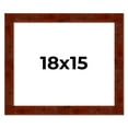 thumbnail image 1 of 18x15 Walnut Brown Veneer Real Wood Picture Frame Width 1.75 inches | Interior Frame Depth 0.5, 1 of 8