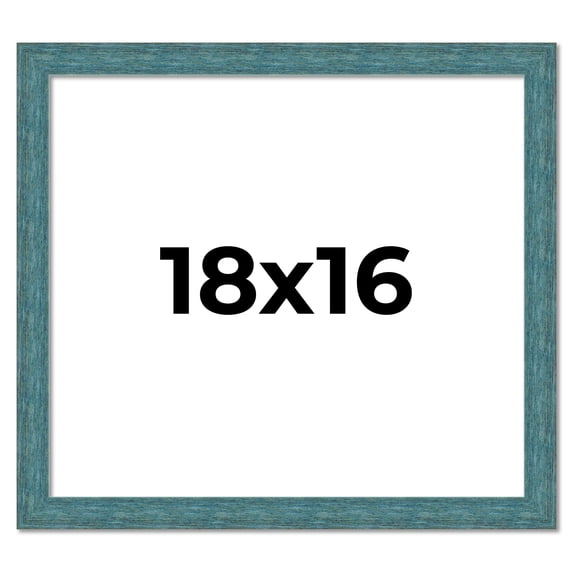 18x16 Frame Blue Rustic Barnwood Solid Wood Picture Frame Width 1.25 Inches | Interior Depth 0.5
