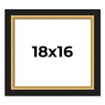 thumbnail image 1 of 18x16 Frame Gold Real Wood Picture Frame Width 2.25 Inches | Interior Frame Depth 0.5 Inches |, 1 of 8