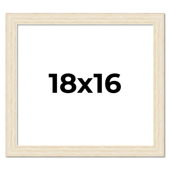 18x16 Frame White Barnwood Picture Frame - Modern Photo Frame Includes UV Acrylic Shatter Guard