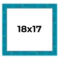 thumbnail image 1 of 18x17 Frame Blue Teal Burl Wood Picture Frame | 1.75 Inch Moulding Width | Interior Frame Depth 0.5, 1 of 8