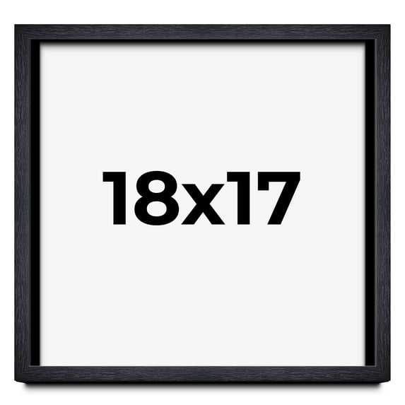 18x17 Shadow Box Frame Black | 1 Inches Deep Real Wood Farmhouse Shadowbox Display Frame | UV