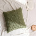 18x18" Decorative Knitted Throw Pillow Cover with DoubleCable Sweater
