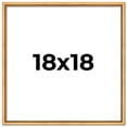 thumbnail image 1 of 18x18 Frame Beaded Gold Solid Wood Picture Frame | 0.75 Inches Moulding Width | Liscio Oro, 1 of 8