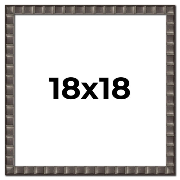 18x18 Frame Black Brown Chestnut Mosaic Solid Wood Picture Frame | 1.125 Inch Moulding Width |