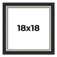 thumbnail image 1 of 18x18 Frame Black Real Wood Picture Frame Width 2.25 Inches | Interior Frame Depth 0.5 Inches |, 1 of 8