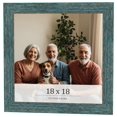 thumbnail image 1 of 18x18 Frame Blue Rustic Barnwood Solid Wood Picture Frame Width 1.25 Inches | Interior Depth 0.5, 1 of 8