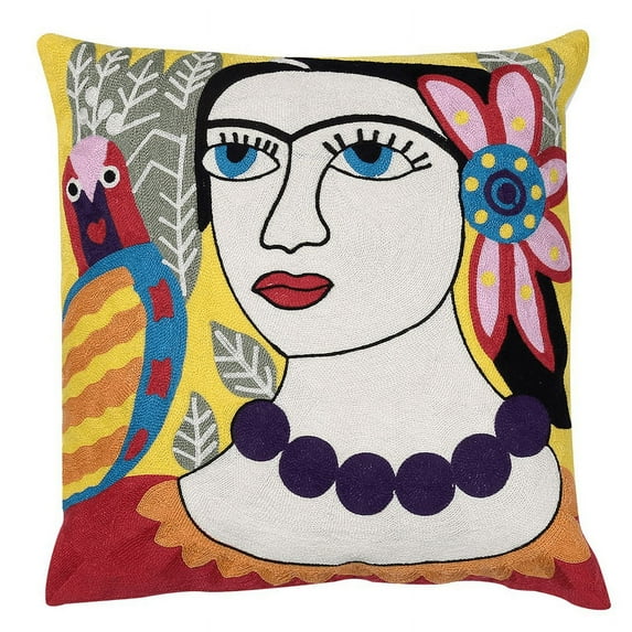 18x18 Handstitch California Women Portrait Picasso Inspired Decorative Pillowcase