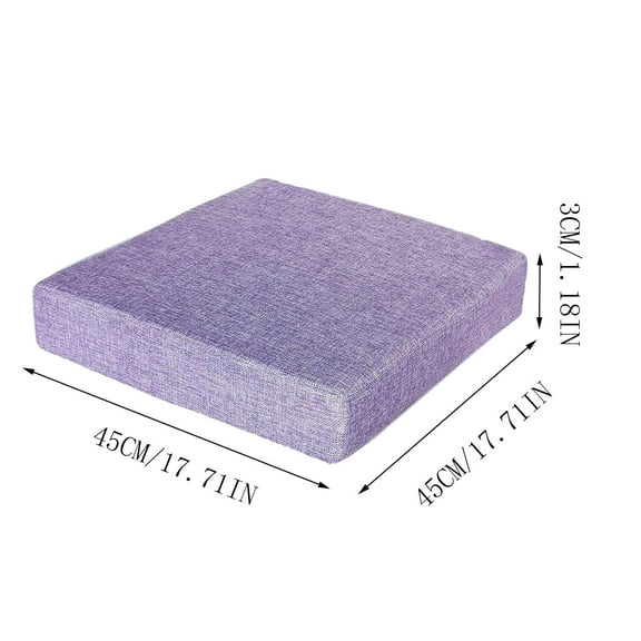 18x18" High Resilience Foam Seat Cushion | Removable Linen Cover | Heavy Duty for Chair, Sofa, Window Seat & Tatami | Machine Washable Indoor/Outdoor Pillow Pad