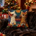 thumbnail image 1 of 18x18 Inch 2D Rainbow Alpaca Pillow Cover Soft Flannel Fabric Cushion Case with Vibrant Digital Print for Sofa Bed Living Room Decor Throw Pillow Cover for Adults Home Decor, 1 of 7