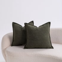18x18 Inch Boucle Throw Pillow Cover 2-Pack Soft Textured Decorative Cushion for Sofa Bed Living Room Decor,Sherpa-Style