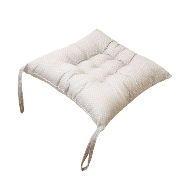 18x18 Inch Chair Cushion Memory Foam Seat Pad with Modern Gray Dot Design Round Floor Pillow for Dining Chair Patio Outdoor Indoor Use Non-slip bottom