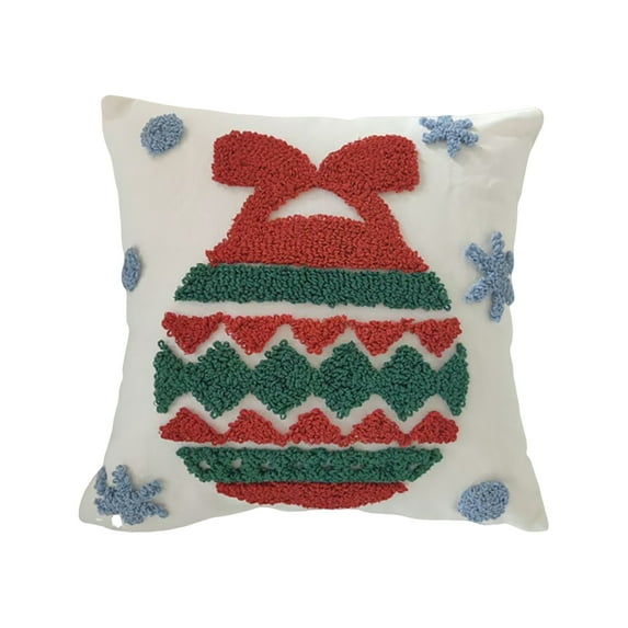 18x18 Inch Christmas Candy Pattern Throw Pillow Covers Ornament, Christmas Deer Cane Home Decorative Cushion Case