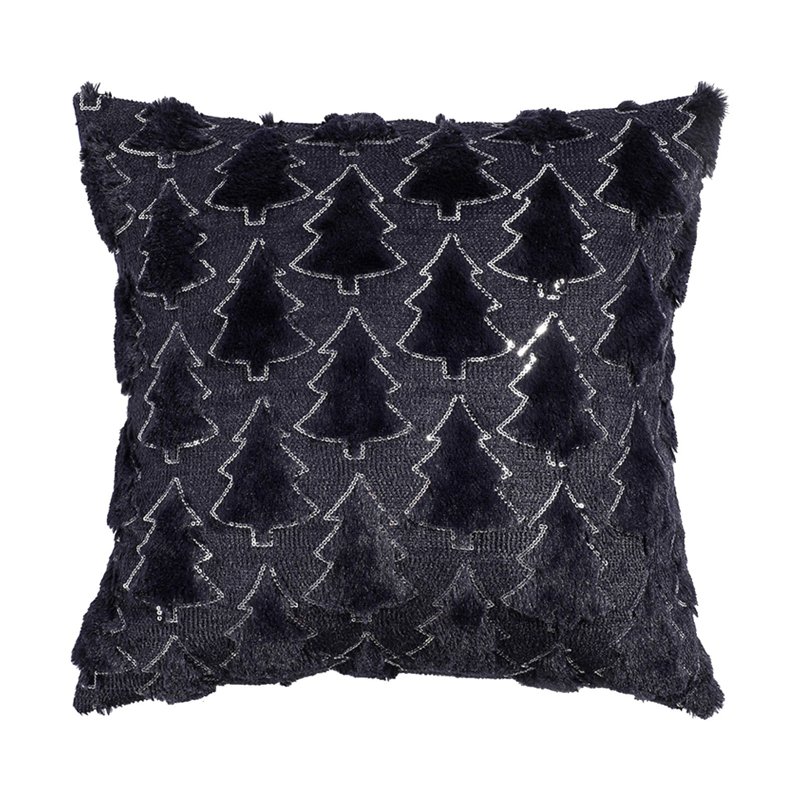 18x18 Inch Christmas Tree Pillowcase Solid Color Plush Pillow Case