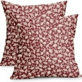 thumbnail image 1 of 18x18 Inch Daisy Print Pillow Cases Pair Farmhouse Home Decor, 1 of 21