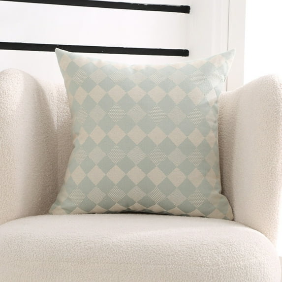 18x18 Inch Decorative Throw Pillow Cover, Cotton Blend Fabric, Geometric Pattern Design, Hidden Zipper Closure, For Sofa or Living Room, 1 Pack