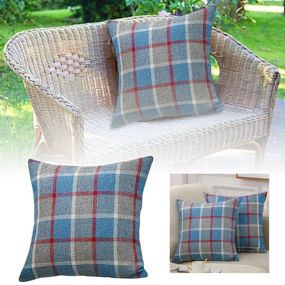 18x18 Inch Flanged Linen Pillow Covers - Soft Beige Decorative Throw Pillow Cases for Sofa, Bedroom & Living Room, Cushion Covers with Elegant Border