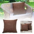 thumbnail image 1 of 18x18 Inch Flanged Linen Pillow Covers - Soft Beige Decorative Throw Pillow Cases for Sofa, Bedroom & Living Room, Cushion Covers with Elegant Border, 1 of 4