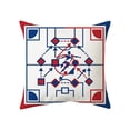 thumbnail image 1 of 18x18 Inch Geometric Print Soccer Throw Pillow Covers Without Core Sofa Cushion Cover Home Decoration Pillow, 1 of 6
