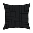 thumbnail image 1 of 18x18 Inch Outdoor Waterproof Pillow Covers - Striped Decorative Throw Pillow Cases - Modern Farmhouse Polyester Cushion Covers for Patio, Garden, Balcony Furniture - Black & White Stripes, 1 of 4