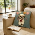 thumbnail image 1 of 18x18 Inch Pet Pillow Cover, Textured Animal Print Decorative Pillow Case for Couch Sofa, Polyester Square Accent Pillow Cover, Machine Washable Dog Themed Home Decor, 1 of 5
