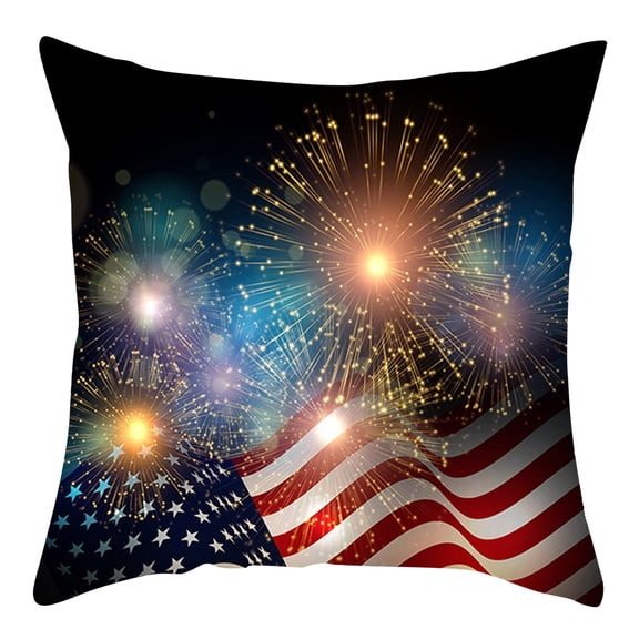 18x18 Inch Pillowcase Decorative Patriotic American Throw Pillowcase Cute Decor Rustic Home and Decor Independence Day Memorial Patriotic Freedom Cushion Case for Sofa Couch Living Room