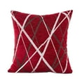 thumbnail image 1 of 18x18 Inch Polyester Pillow Cover - Decorative Cushion Case for Sofa/Bed, Wrinkle-Resistant Home Decor in Solid Red (Linenet Fabric), 1 of 1