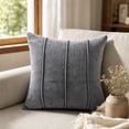 thumbnail image 1 of 18x18 Inch Solid Color Soft Pile Throw Pillow Cover Textured Square Cushion Cover for Sofa and Living Room Decor, 1 of 8