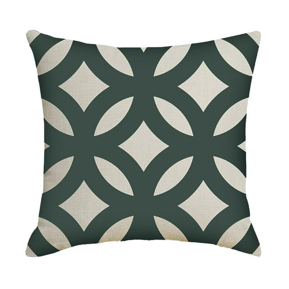 18x18 Inch Throw Pillow Covers Set of 4 - Boho Modern Farmhouse Decorative Pillowcases, Neutral Linen Cushion Covers for Couch, Bed, and Home Decor