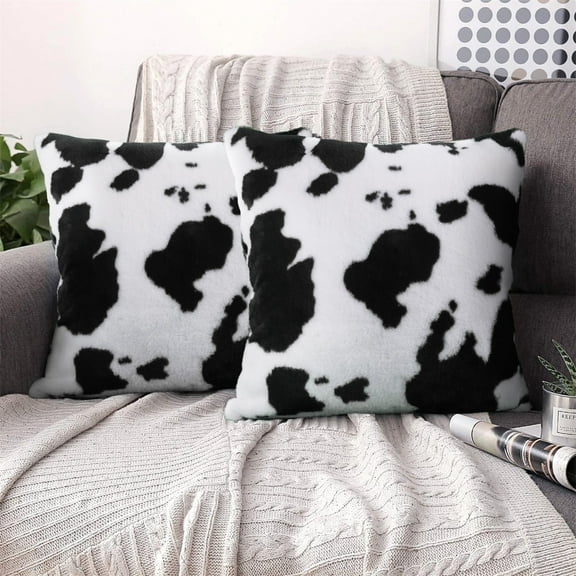 18x18 Pillow Cover Cow Print Pillow Covers Outdoor Pillow Covers Western Decorative