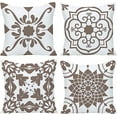 thumbnail image 1 of 18x18 Pillow Cover Set of 4, Boho Ethnic Design Decorative Throw Pillows Linen Carpet Pattern Farmhouse Cushion Pillow Covers for Sofa Couch Outdoor, 1 of 11