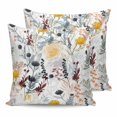 thumbnail image 1 of 18x18 Pillow Covers Set of 2, Wildflowers Blossom Throw Pillow Covers Decorative Couch Cushion Case, Spring Farmhouse Botanical Floral Microfiber Square Pillowcases for Bedroom Car Living Room, 1 of 7